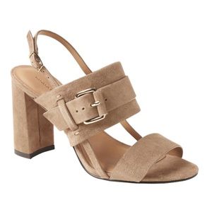 Banana Republic Double-Strap Buckle High Heel Sandal Size 7.5 New